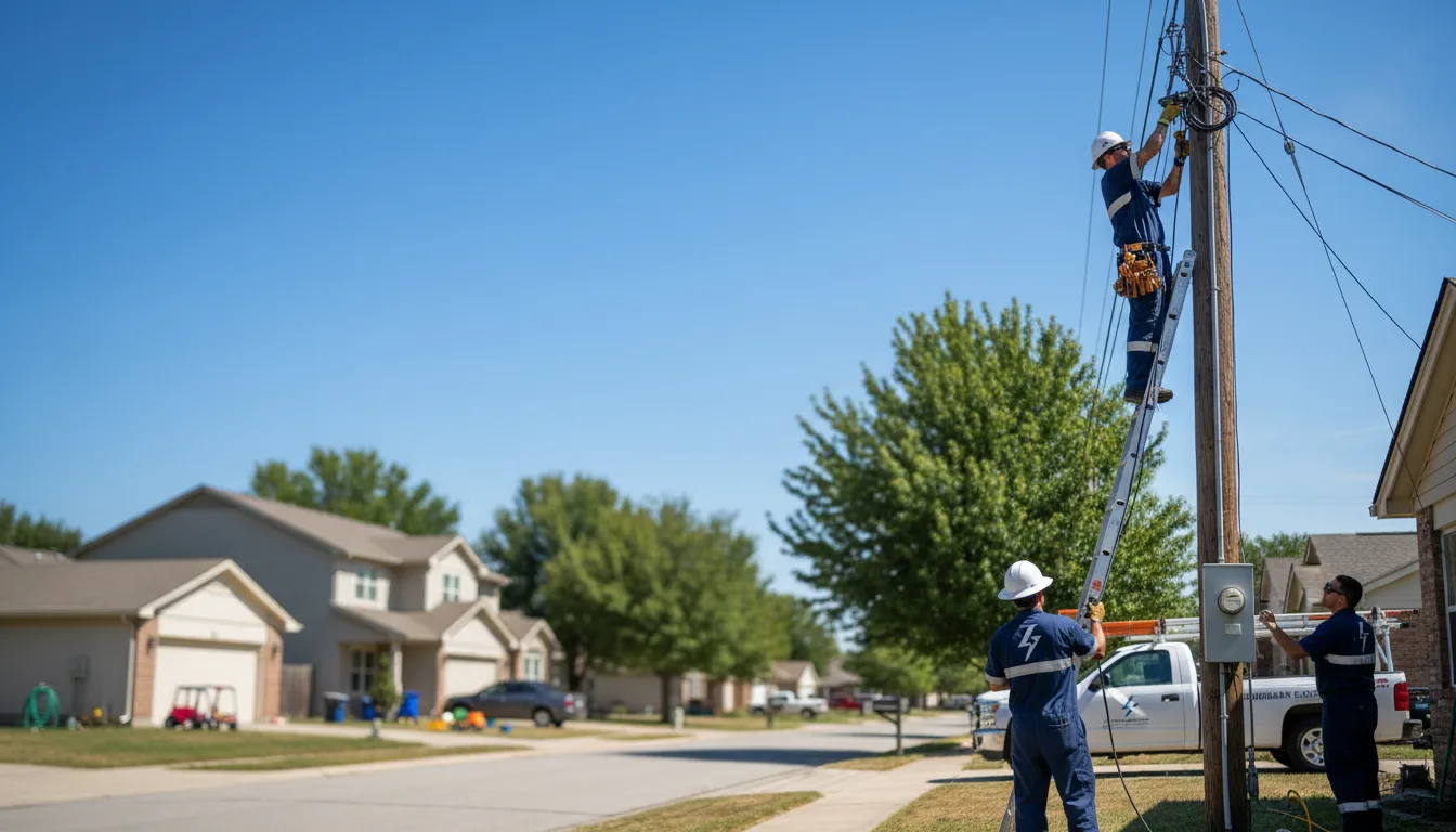 Residential electrician providing installation services in Dublin, OH
